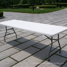 factory directly 6 foot white rectangular HDPE top steel frame party banquet folding plastic table